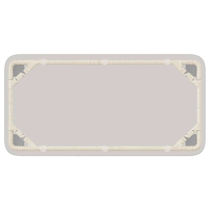 vidaXL Dārza galds Dabiska 80 x 40 x 45,5 cm poliratāns