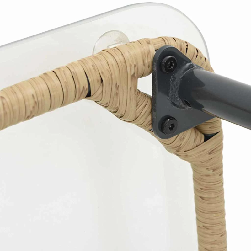 vidaXL Dārza galds Dabiska 80 x 40 x 45,5 cm poliratāns