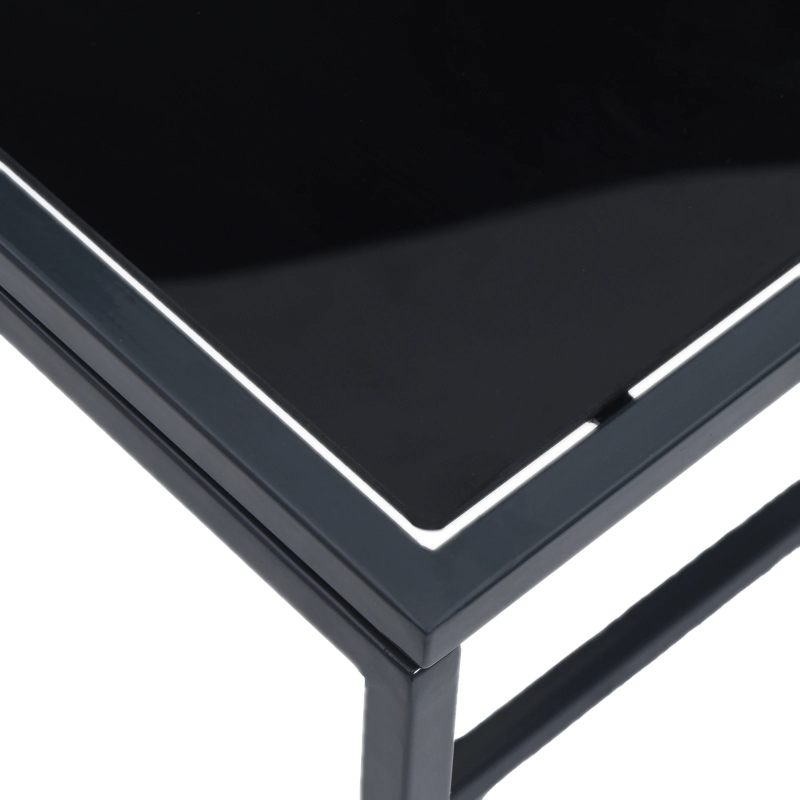 vidaXL Sauļošanās krēsli 2-persona 3 pcs Melns un Anthracite Tērauds