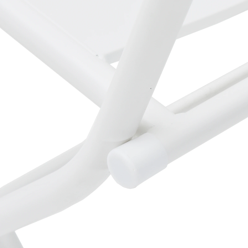 vidaXL Dārza bistro komplekts 3 pcs Balts Tērauds