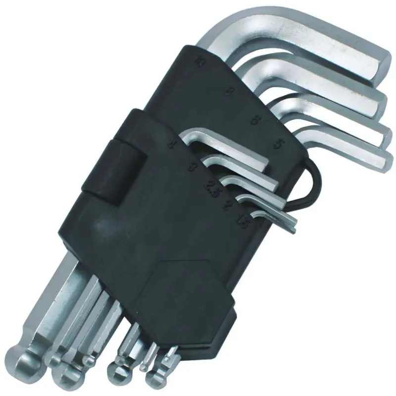 Seškanšu atslēgu komplekts Beast Ballp Short CrV 9gb 1.5-10mm