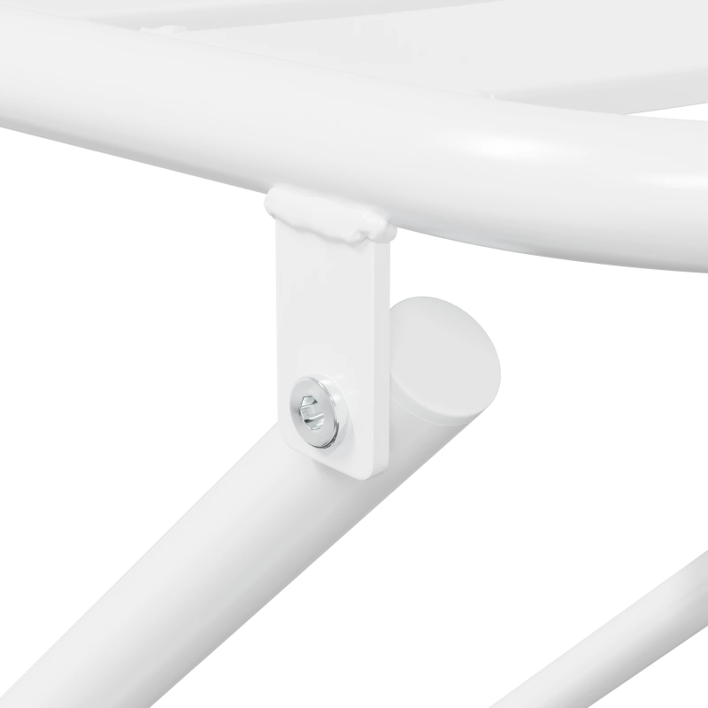 vidaXL Dārza bistro komplekts 3 pcs Balts Tērauds