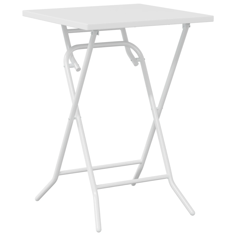 vidaXL Dārza bistro komplekts 3 pcs Balts Tērauds