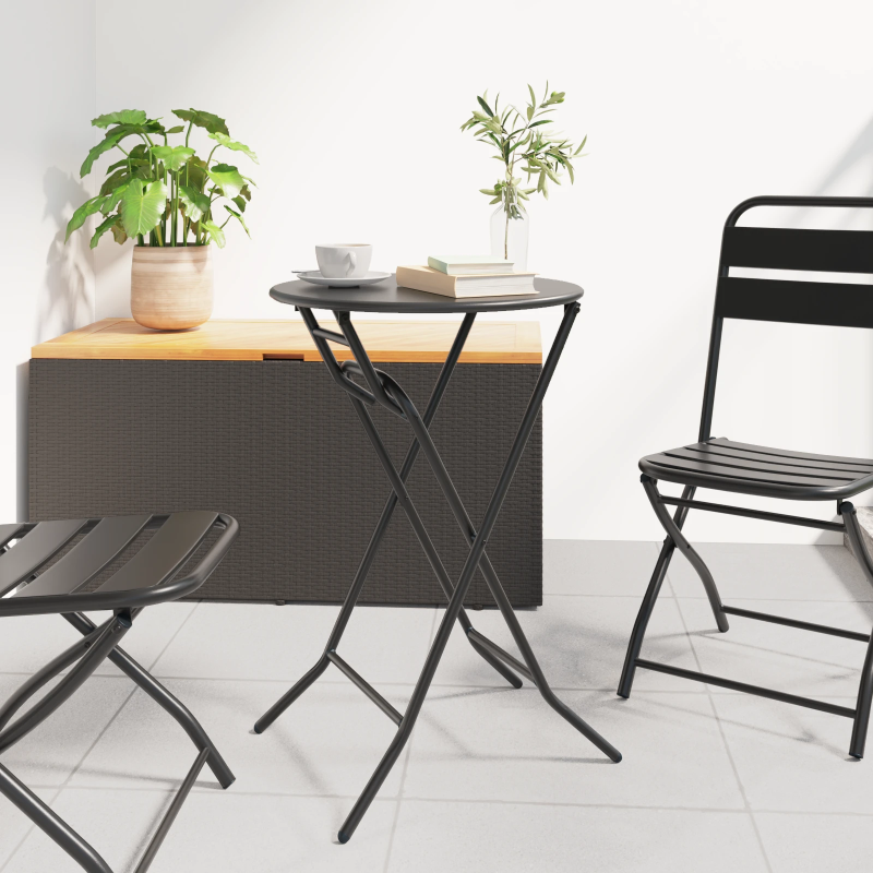 vidaXL Dārza galds Antracīts 50 x 50 x 72 cm Metāla