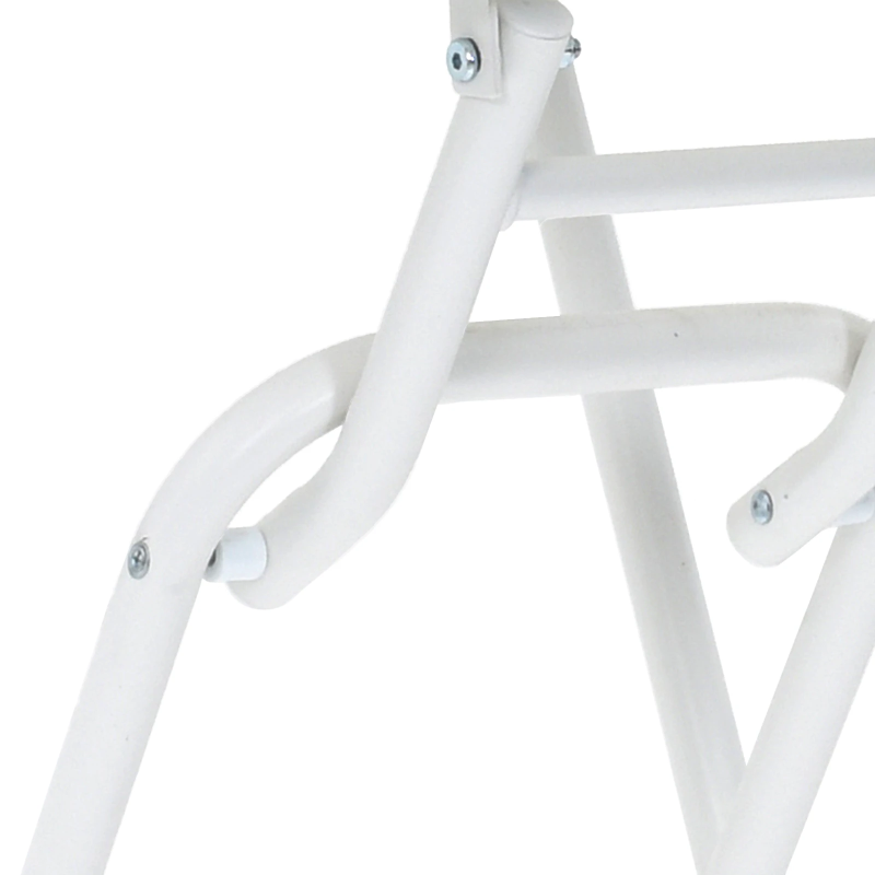 vidaXL Dārza galds Balts 50 x 50 x 72 cm Metāla