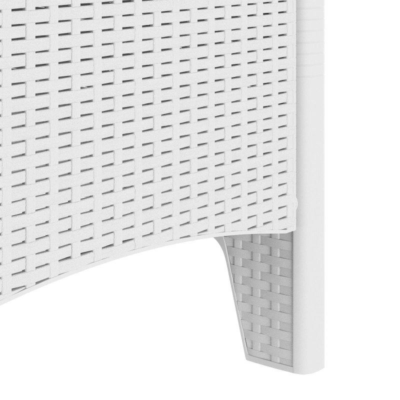 vidaXL Dārza krēsls 2 pcs Balts 53 x 49 x 85 cm Polipropilēns