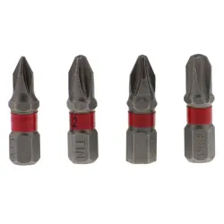 Набор бит 4шт 1-4-25mm PH1, 2xPH2, PH3