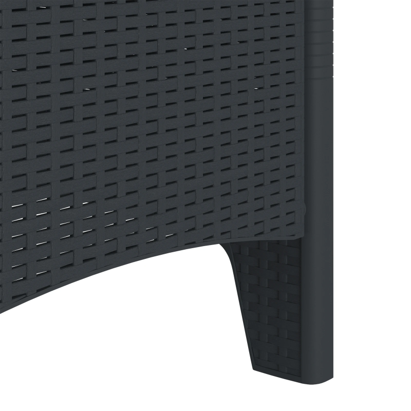 vidaXL Dārza krēsls 4 pcs Antracīts 53 x 49 x 85 cm Polipropilēns