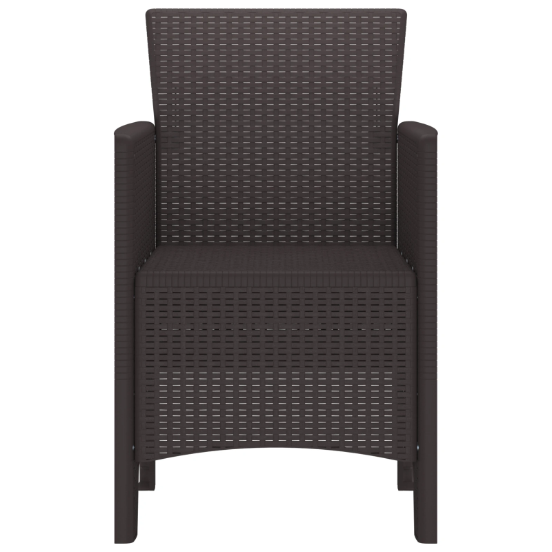 vidaXL Dārza krēsls 4 pcs Brūna 53 x 49 x 85 cm Polipropilēns
