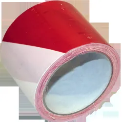 Norobežojuma lenta 75mm 100m sarkans-balts