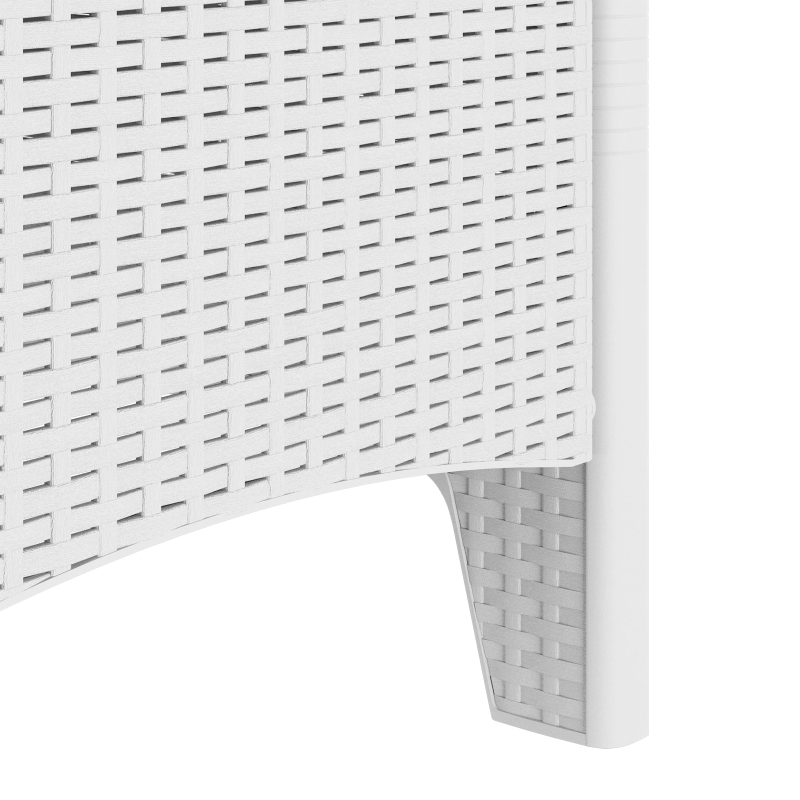 vidaXL Dārza krēsls 4 pcs Balts 53 x 49 x 85 cm Polipropilēns