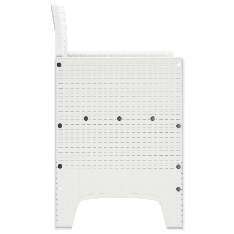 vidaXL Dārza krēsls 4 pcs Balts 53 x 49 x 85 cm Polipropilēns