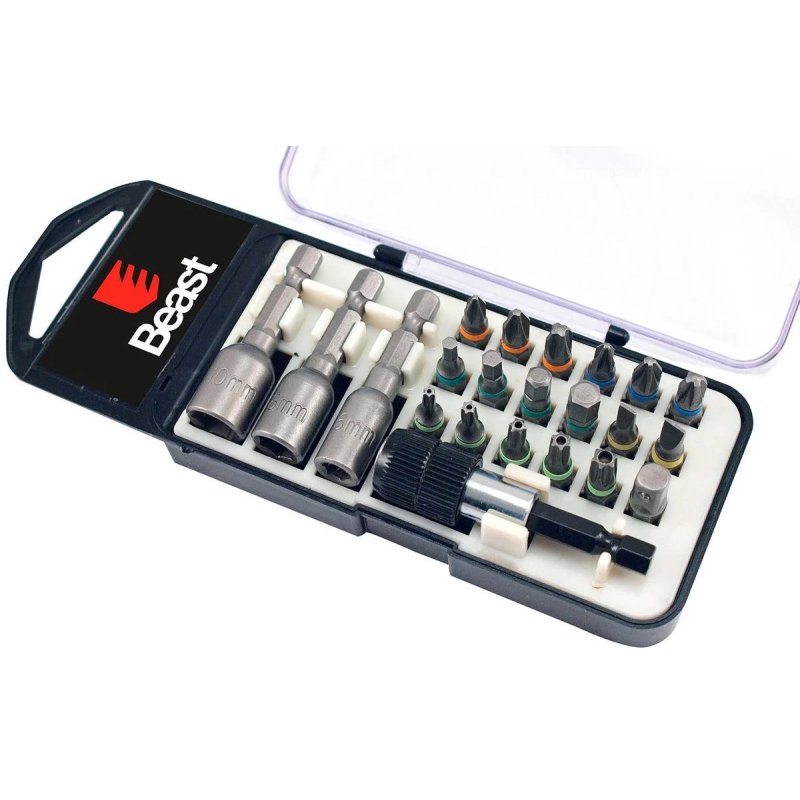 Uzgaļu komplekts Beast PH,PZ,Torx,Hex,SL,Nut 22gab