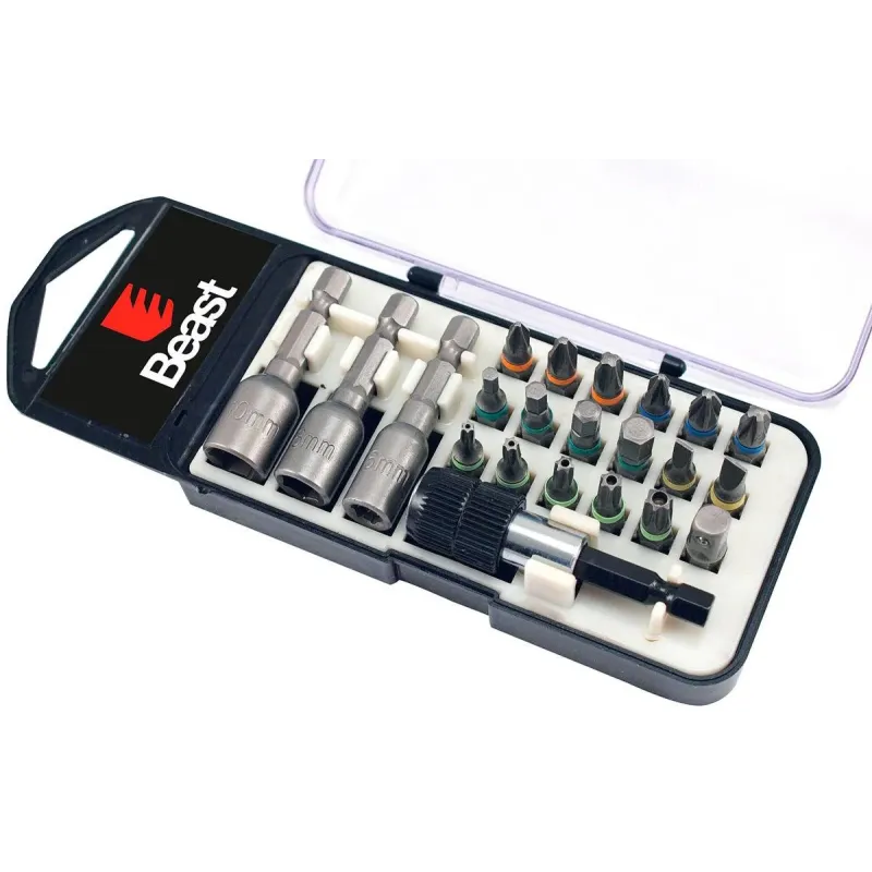 Uzgaļu komplekts Beast PH,PZ,Torx,Hex,SL,Nut 22gab
