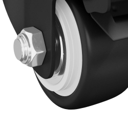 vidaXL Riteņi 2 pcs Melna M6 x 1.5 mm Dzelzs un neilons