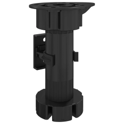 vidaXL Mēbeļu kājas Regulējams 12 pcs Melna 46 x 46 x 128 mm PP