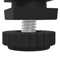 vidaXL Mēbeļu Nivelētāji Regulējams 12 pcs Melna M6 PP