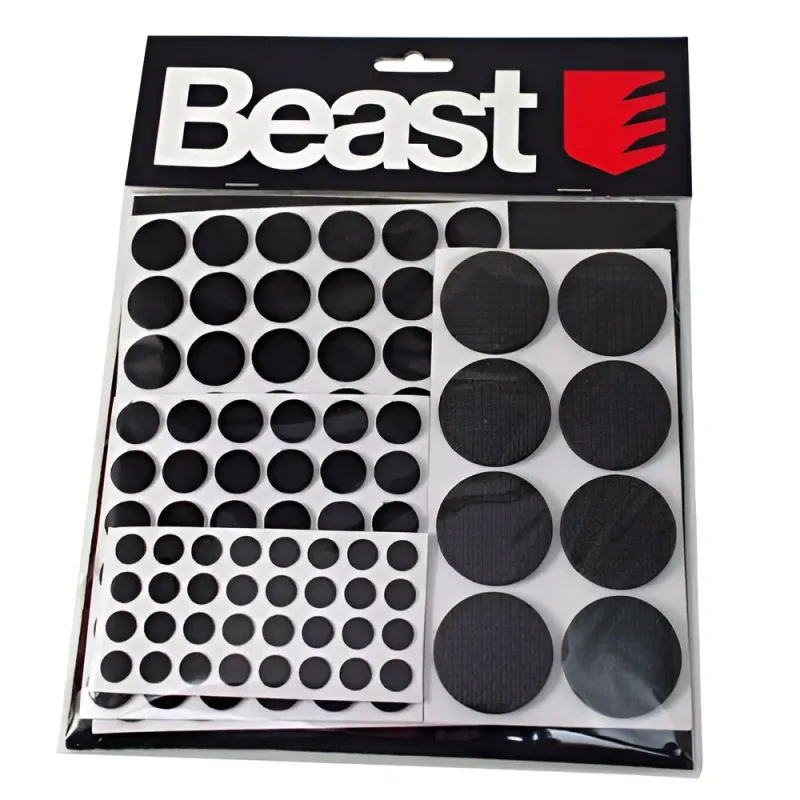 Juodas filco baldų pagalvėlių rinkinys 125vnt.