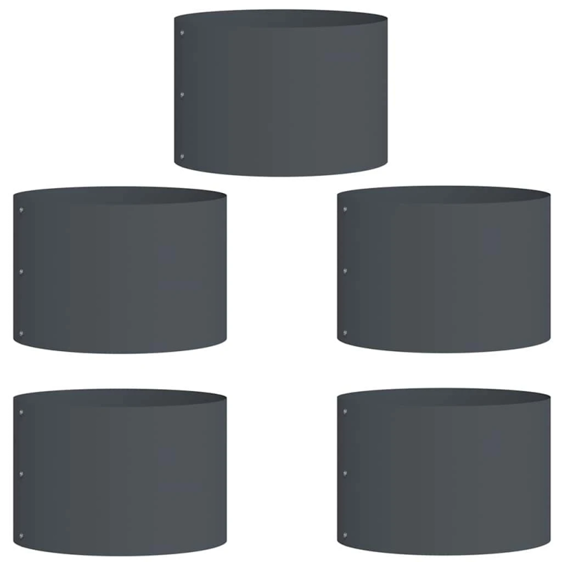vidaXL Dārza stādītājs 5 pcs Antracīts 30 x 30 x 20 cm