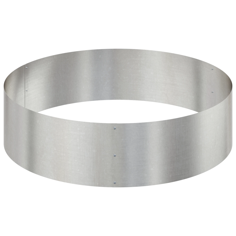 vidaXL Dārza stādītājs Sudraba 120 x 120 x 20 cm Nerūsējošs tērauds