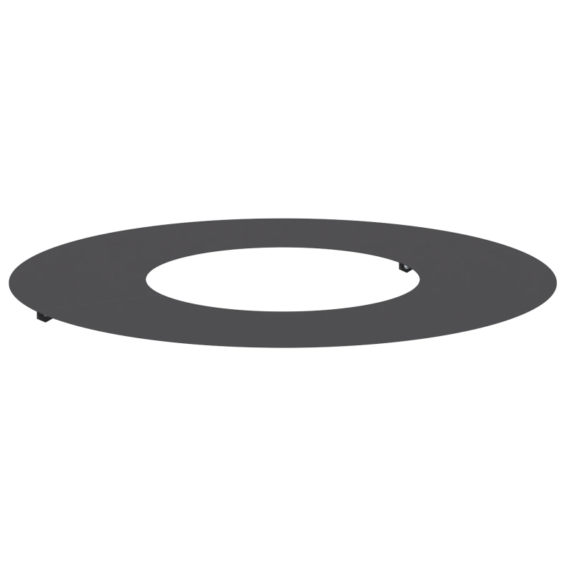 vidaXL piemērots plakana koka gredzenam Melna DIA30 - 60 cm Tērauds