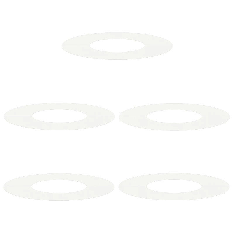 vidaXL piemērots plakaniem koka gredzeniem 5 pcs Balts DIA30 - 60 cm