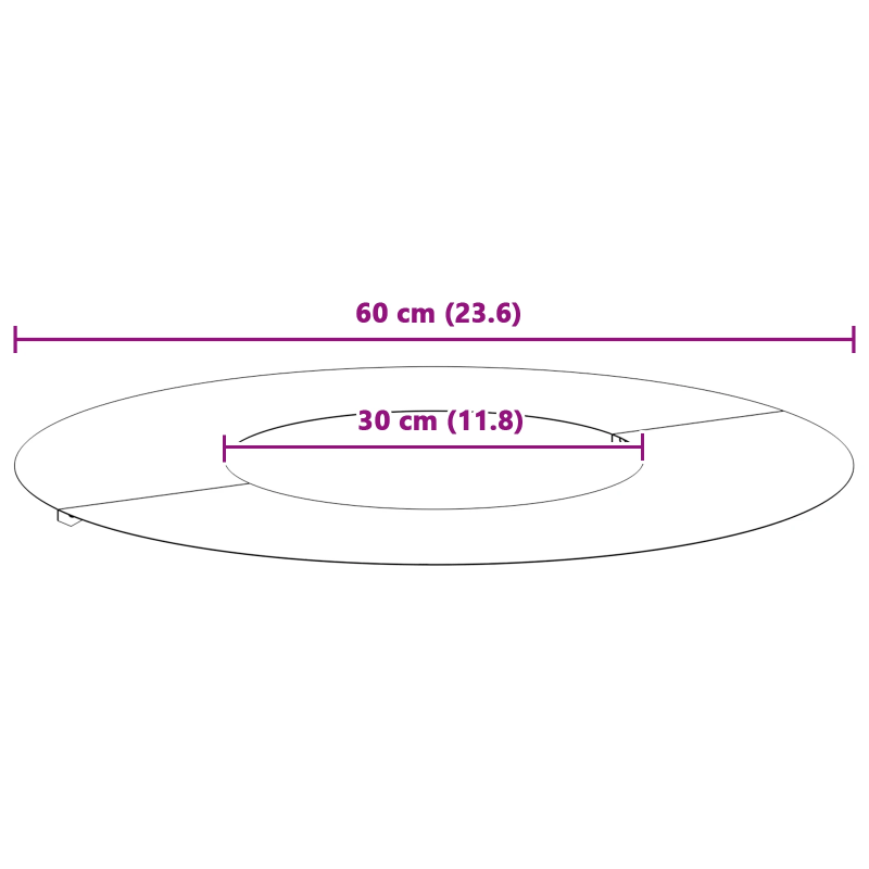 vidaXL piemērots plakaniem koka gredzeniem 5 pcs Sudraba DIA30 - 60 cm