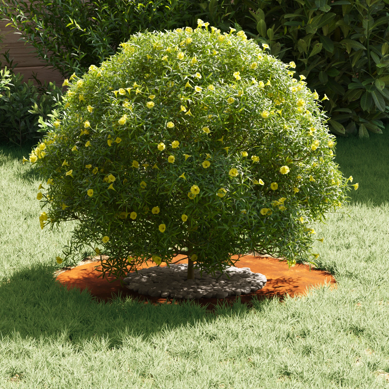 vidaXL piemērots plakana koka gredzenam Brūna DIA30 - 60 cm Laika tērauds