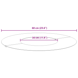 vidaXL piemērots plakaniem koka gredzeniem 5 pcs Brūna DIA30 - 60 cm