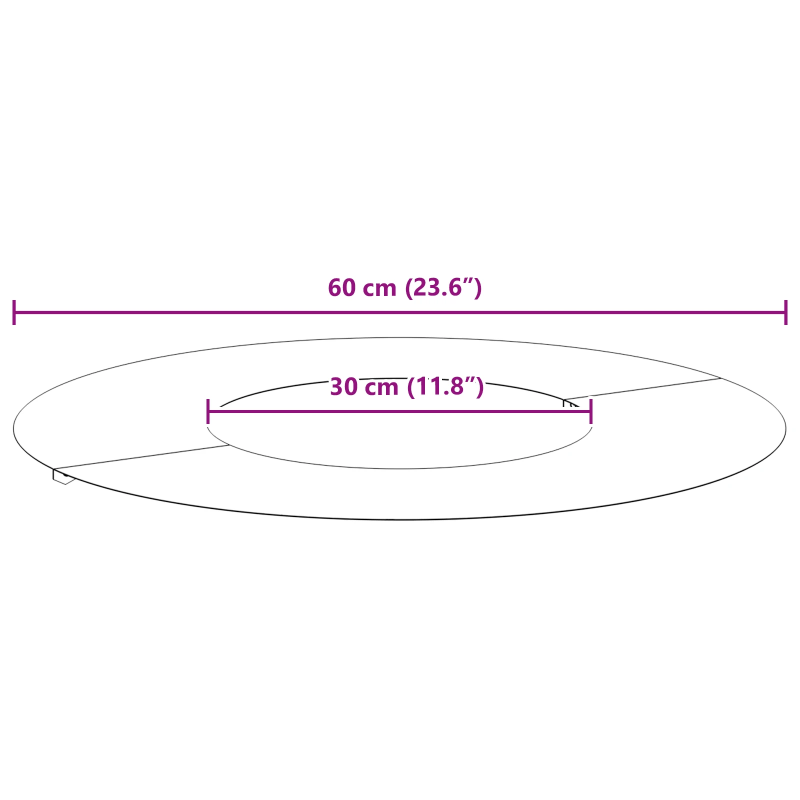 vidaXL piemērots plakaniem koka gredzeniem 5 pcs Brūna DIA30 - 60 cm