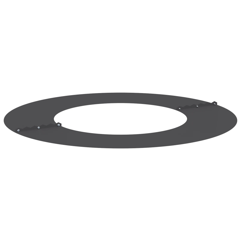 vidaXL piemērots plakana koka gredzenam Melna DIA40 - 70 cm Tērauds