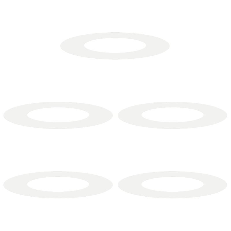 vidaXL piemērots plakaniem koka gredzeniem 5 pcs Balts DIA40 - 70 cm