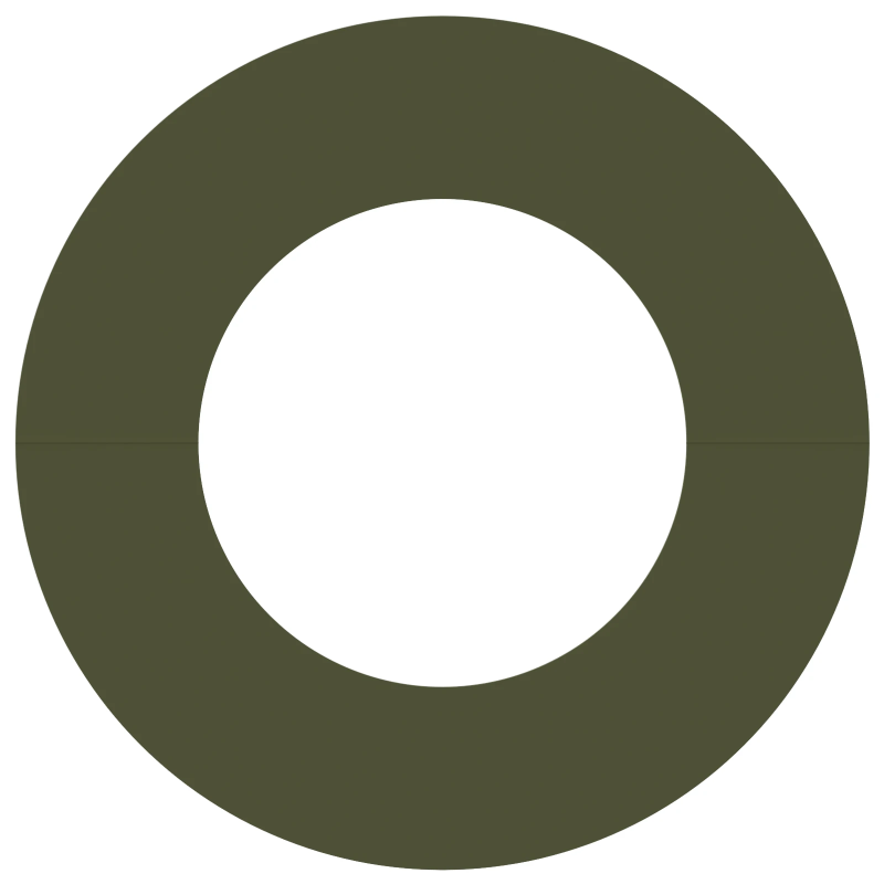 vidaXL piemērots plakaniem koka gredzeniem 5 pcs Olīvu zaļa DIA40 - 70 cm