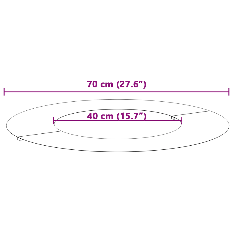 vidaXL piemērots plakaniem koka gredzeniem 5 pcs Sudraba DIA40 - 70 cm