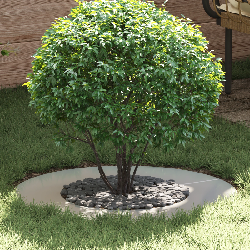 vidaXL piemērots plakana koka gredzenam Sudraba DIA40 - 70 cm