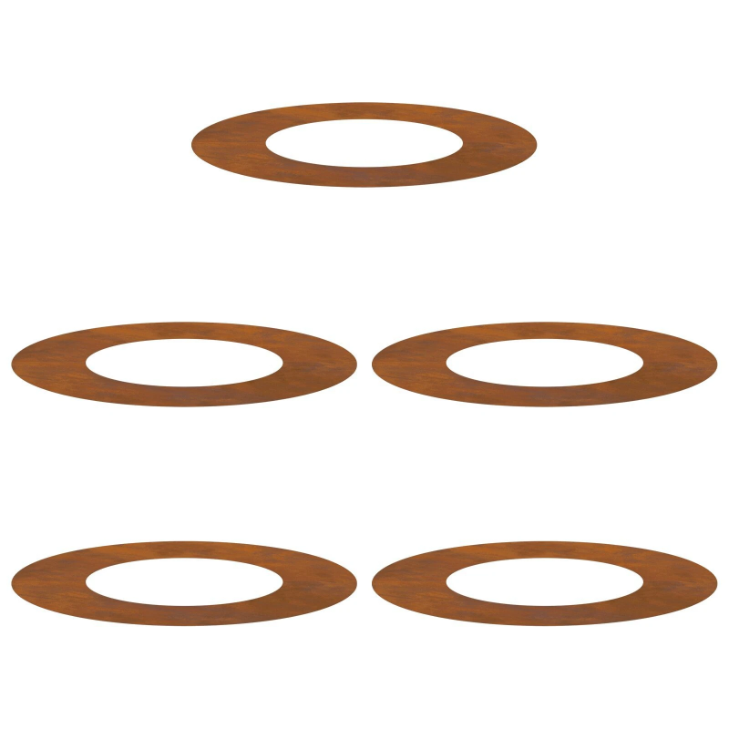 vidaXL piemērots plakaniem koka gredzeniem 5 pcs Brūna DIA40 - 70 cm