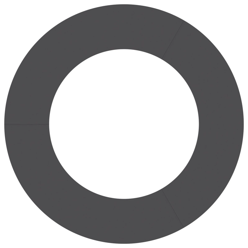 vidaXL piemērots plakaniem koka gredzeniem 5 pcs Melna DIA50 - 80 cm