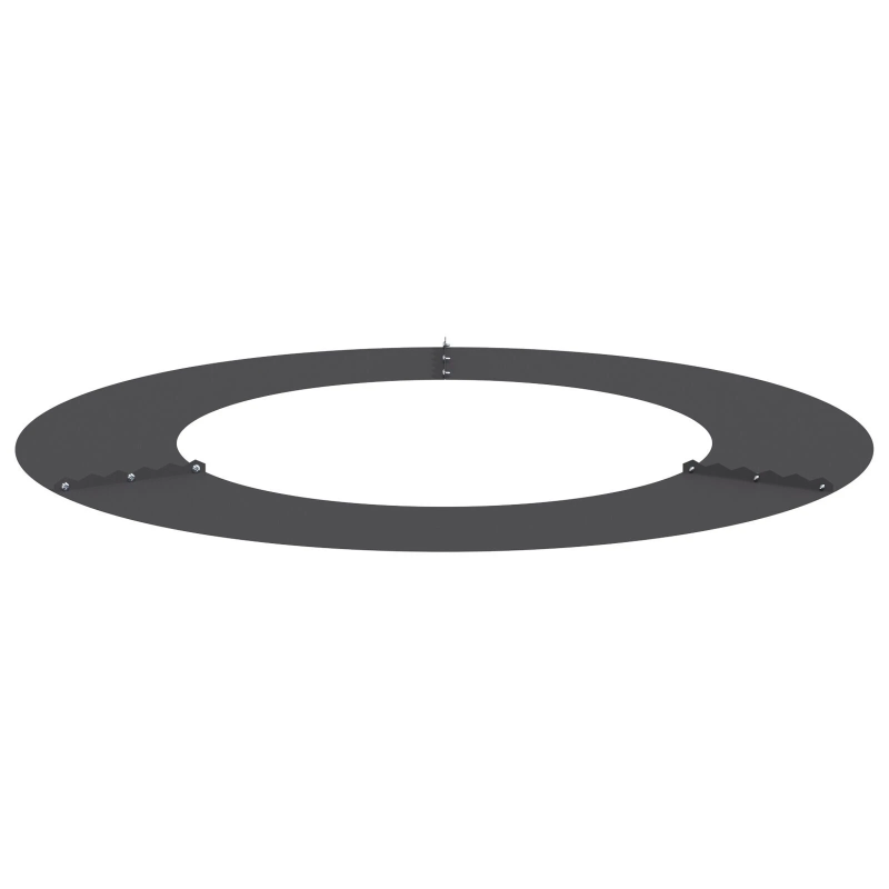 vidaXL piemērots plakaniem koka gredzeniem 5 pcs Melna DIA50 - 80 cm