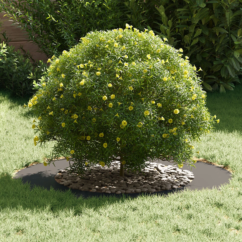 vidaXL piemērots plakaniem koka gredzeniem 5 pcs Melna DIA50 - 80 cm