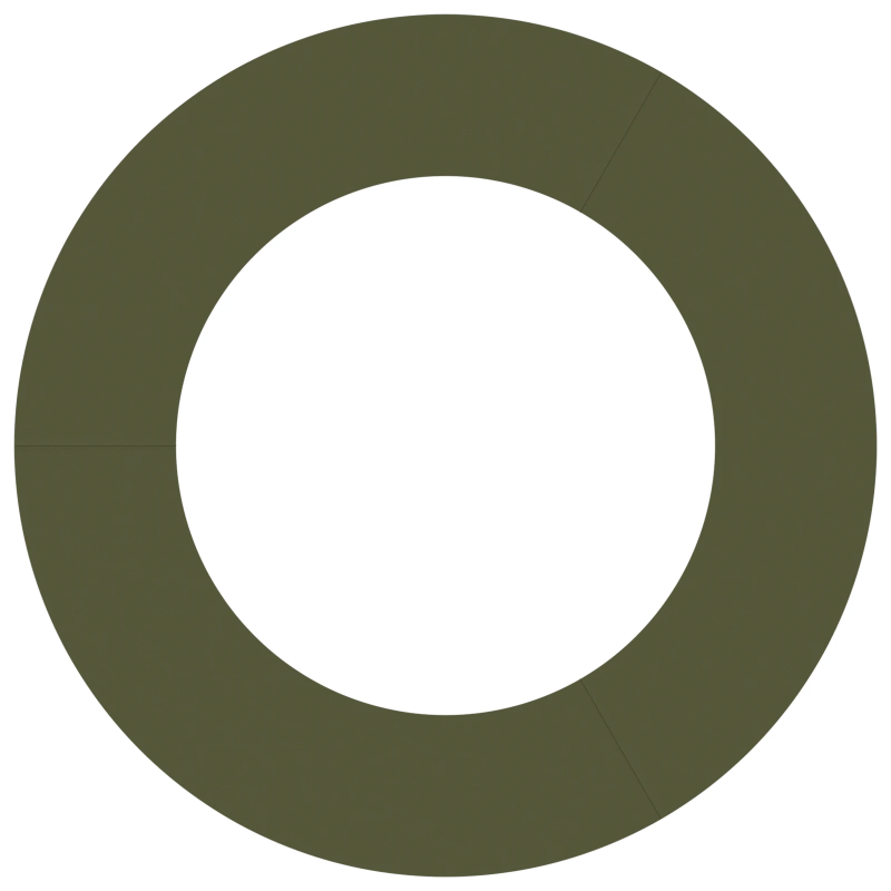 vidaXL piemērots plakana koka gredzenam Olīvu zaļa DIA50 - 80 cm Tērauds