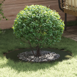 vidaXL piemērots plakaniem koka gredzeniem 5 pcs Olīvu zaļa DIA50 - 80 cm