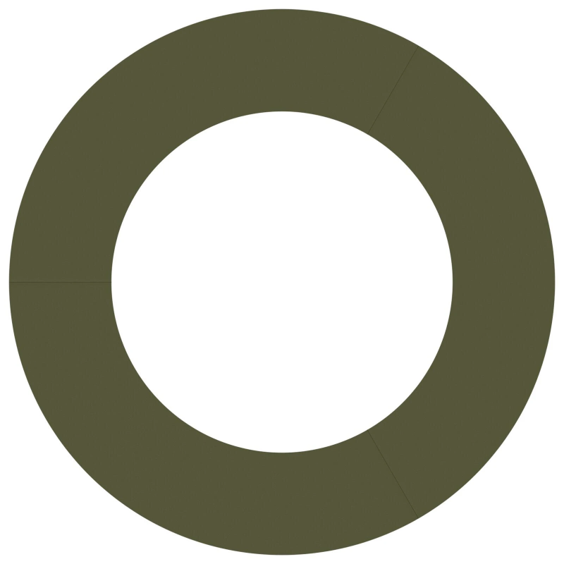 vidaXL piemērots plakaniem koka gredzeniem 5 pcs Olīvu zaļa DIA50 - 80 cm