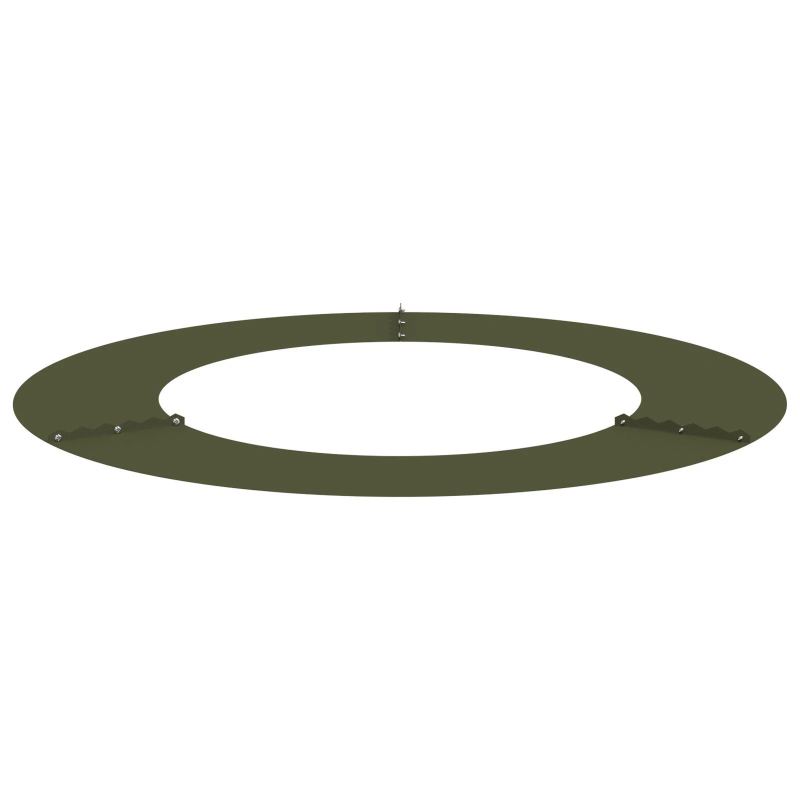 vidaXL piemērots plakaniem koka gredzeniem 5 pcs Olīvu zaļa DIA50 - 80 cm