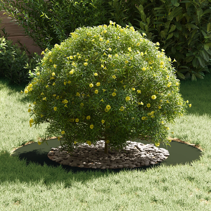 vidaXL piemērots plakaniem koka gredzeniem 5 pcs Olīvu zaļa DIA50 - 80 cm