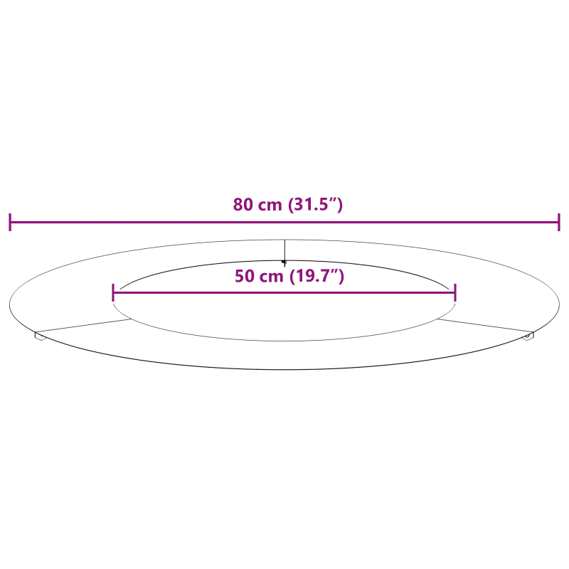 vidaXL piemērots plakaniem koka gredzeniem 5 pcs Sudraba DIA50 - 80 cm