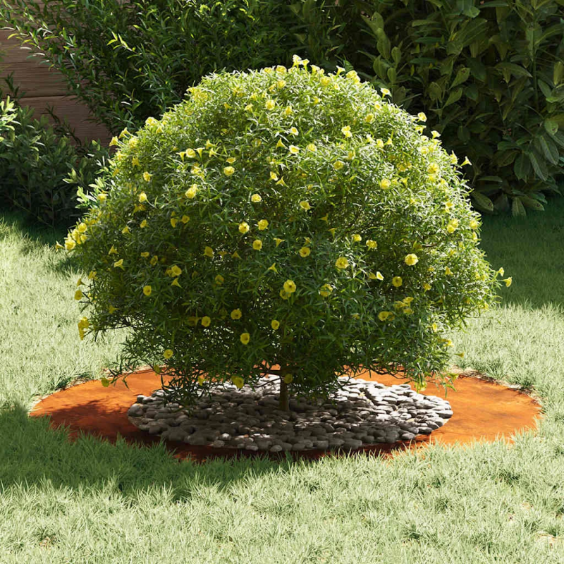 vidaXL piemērots plakana koka gredzenam Brūna DIA50 - 80 cm Laika tērauds