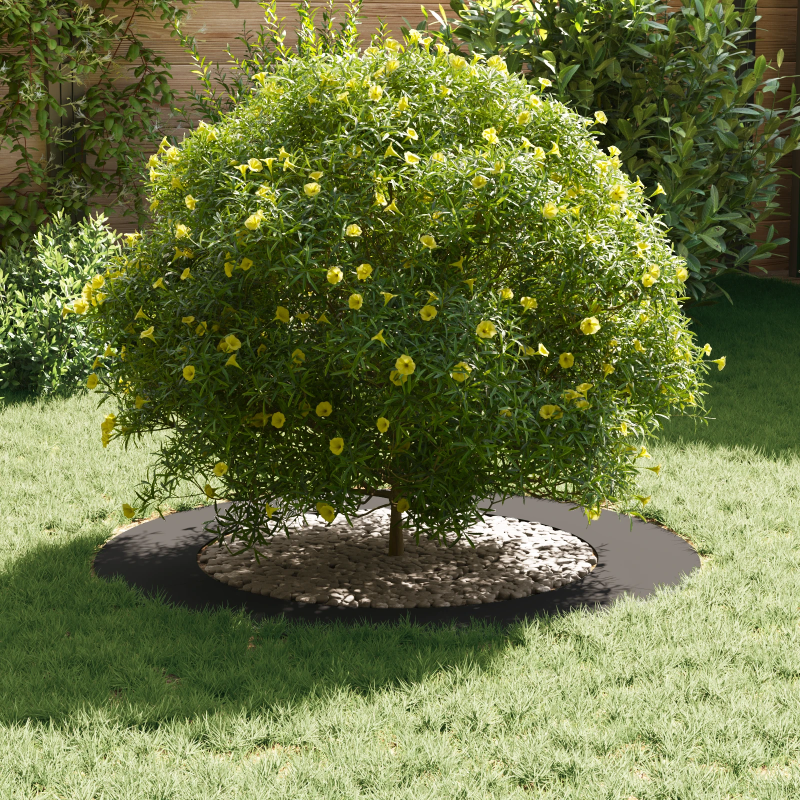 vidaXL piemērots plakaniem koka gredzeniem 5 pcs Melna DIA60 - 90 cm