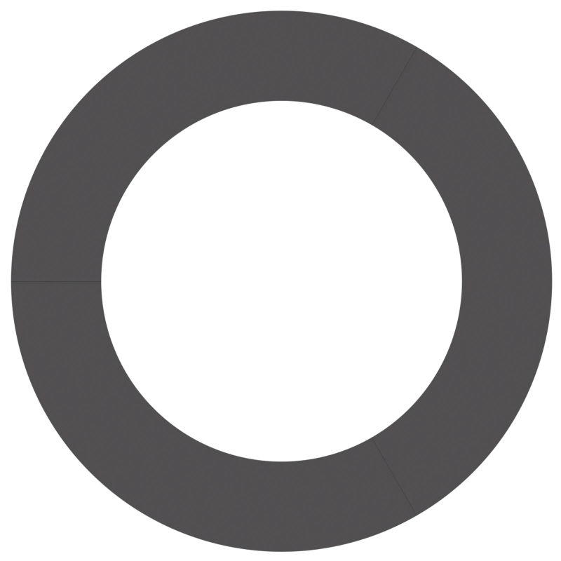 vidaXL piemērots plakaniem koka gredzeniem 5 pcs Melna DIA60 - 90 cm