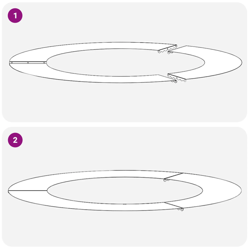 vidaXL piemērots plakaniem koka gredzeniem 5 pcs Antracīts DIA60 - 90 cm