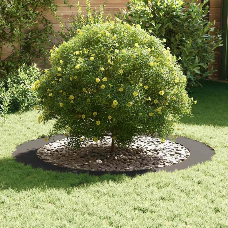 vidaXL piemērots plakaniem koka gredzeniem 5 pcs Melna DIA90 - 120 cm